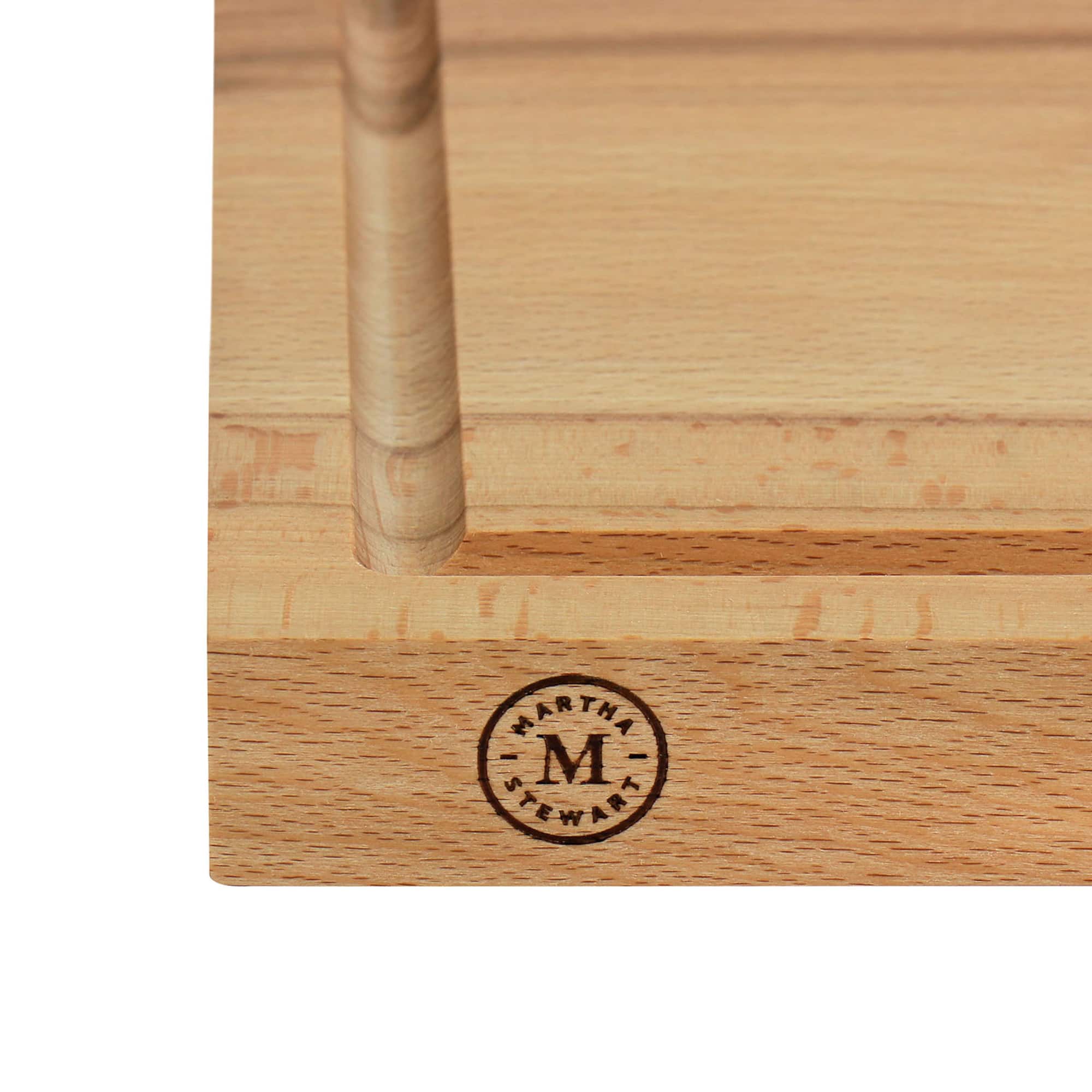 Martha Stewart Cream Goswell 3 Piece Carving Board & Cutlery Set